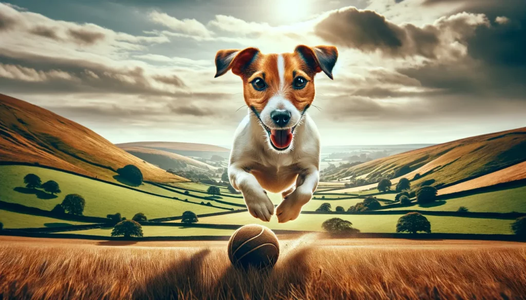 Jack Russell Terrier spielt energisch
